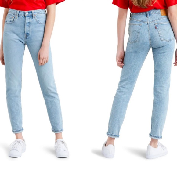 Levi's Denim - Levi's 501 High Rise Skinny Jeans Button Fly in Tango Light - Light Wash Sz 27